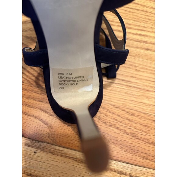 Steve Madden Blue Suede Ava Heels Sandals Size 8 - Picture 7 of 8